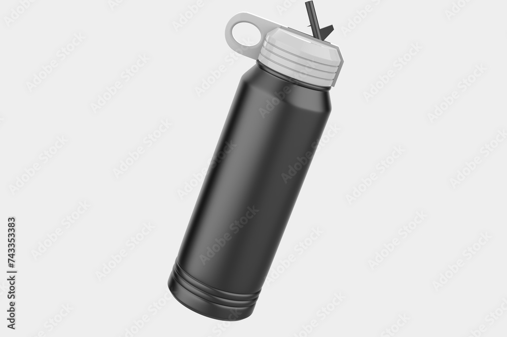 Water Bottle Mockup Isolated On White Background. 3d illustration Water Bottle Mockup Isolated On White Background. 3d illustration