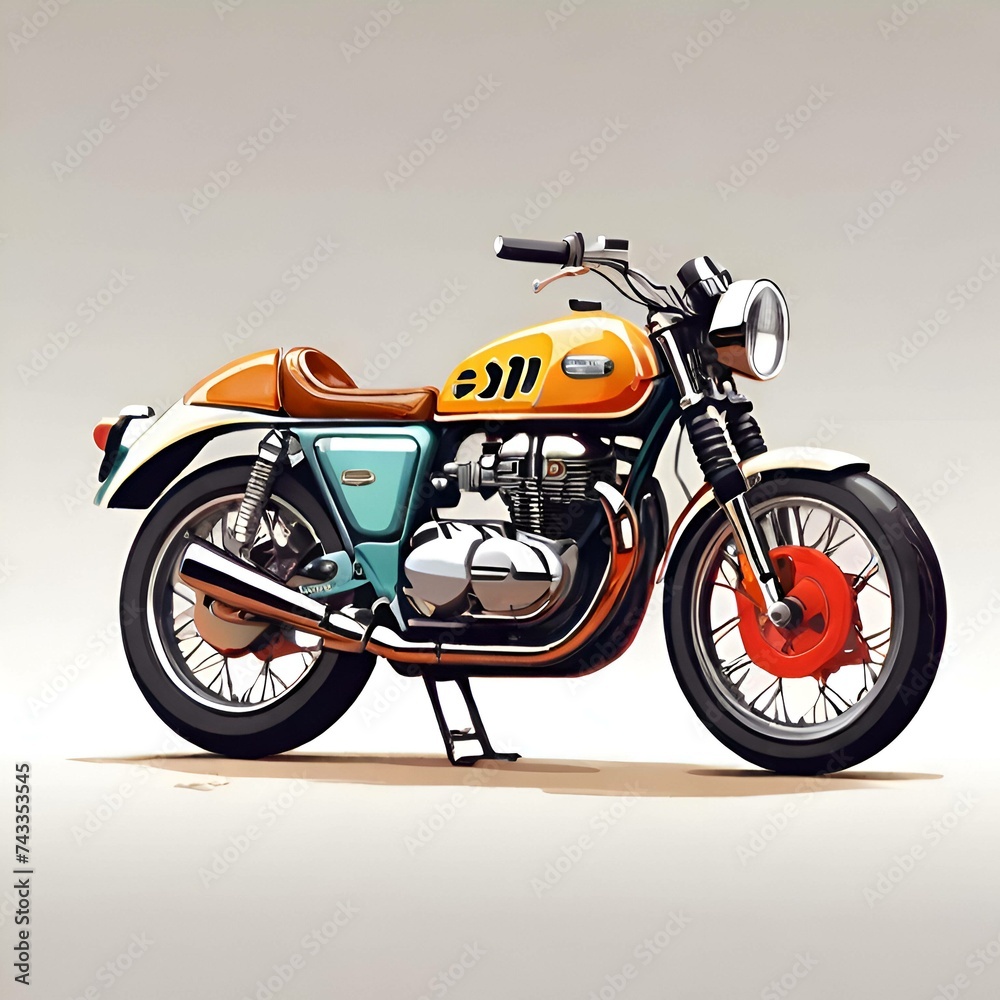 Motorcycle cartoon illustrations, stickers, t-shirts. Motorcycle cartoon illustrations, stickers, t-shirts.