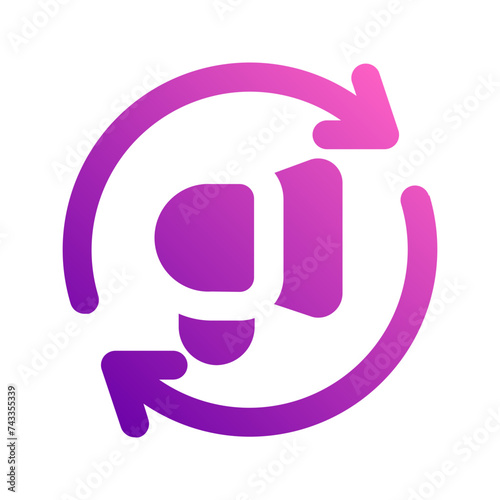 marketing automation gradient icon