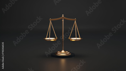 Scales of justice in a minimalist setting, signifying the zodiac sign Libra's balance.