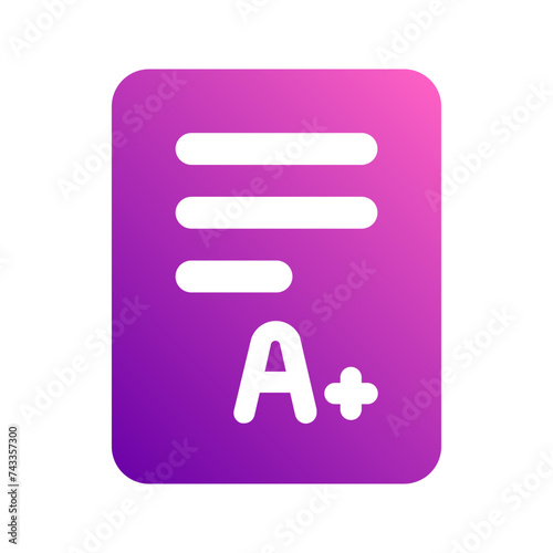 report card gradient icon