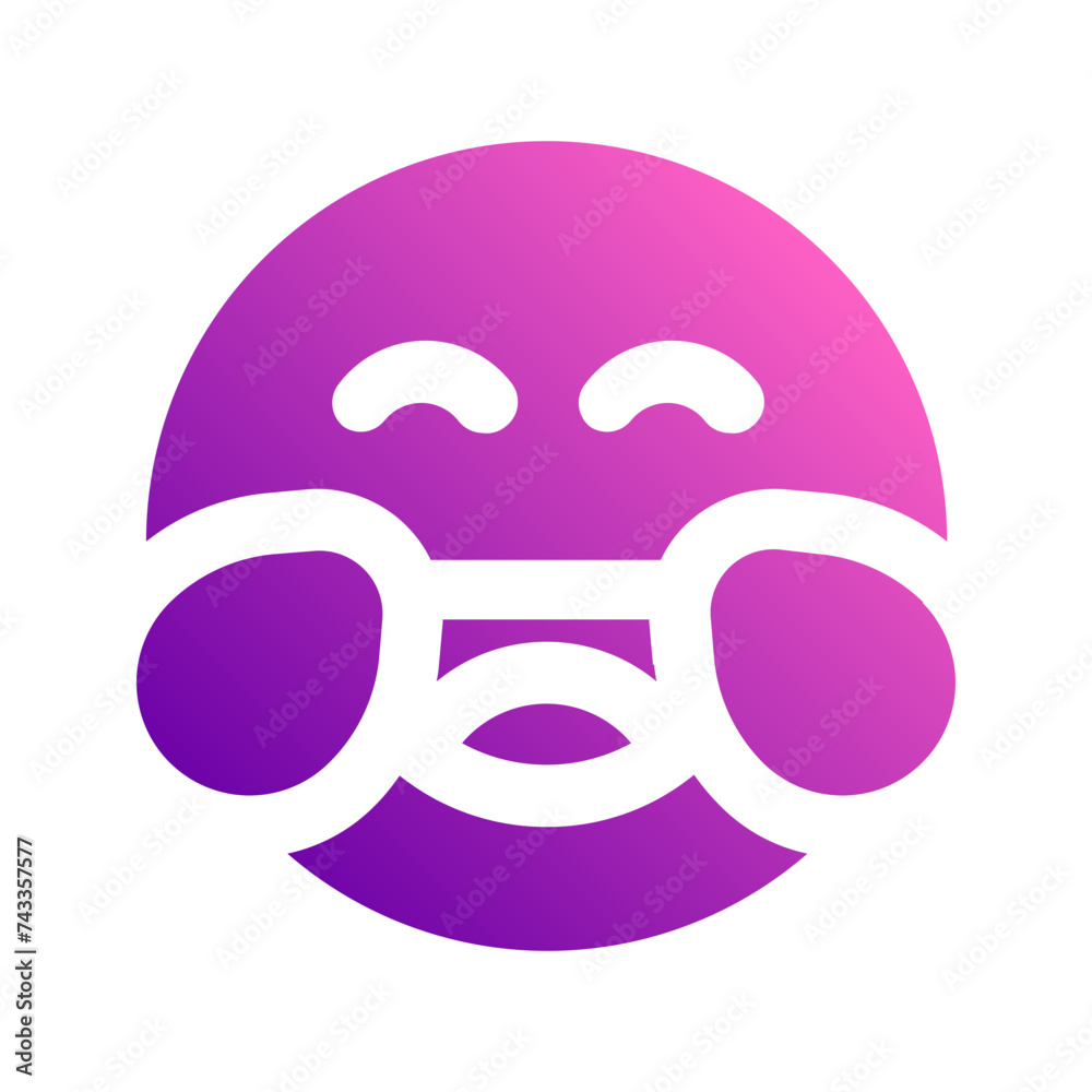 laughing gradient icon