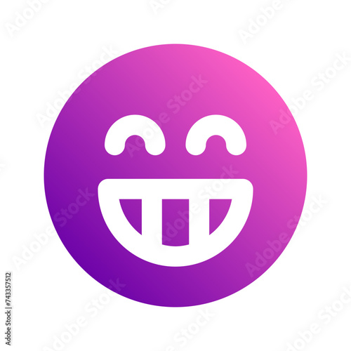 Free Download grinning gradient icon - GFXLoad