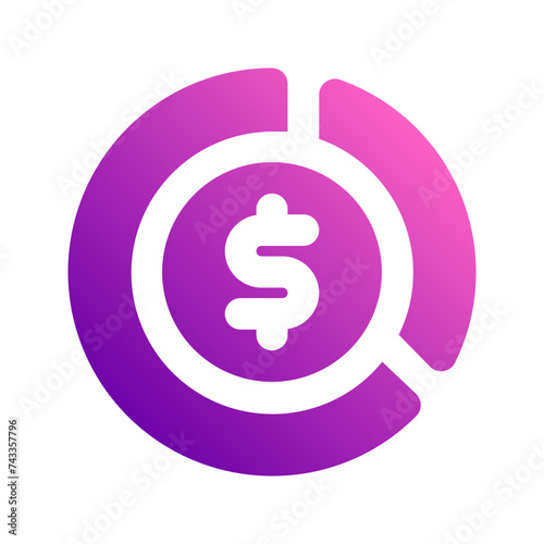 budgeting gradient icon