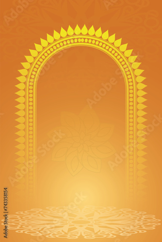 Festival durga puja border decorations puja frame background