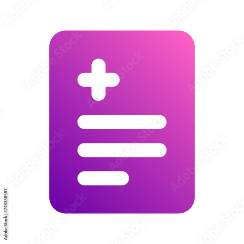 medical record gradient icon