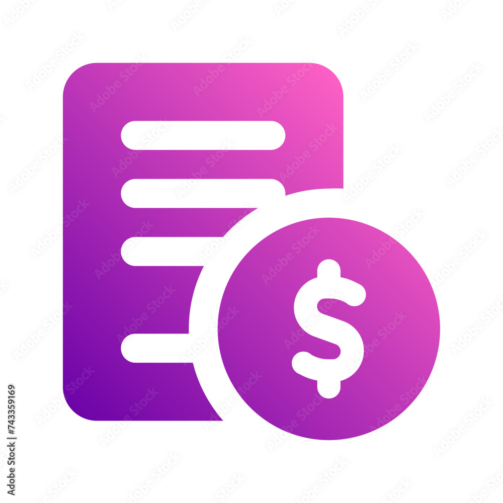 invoice gradient icon invoice gradient icon