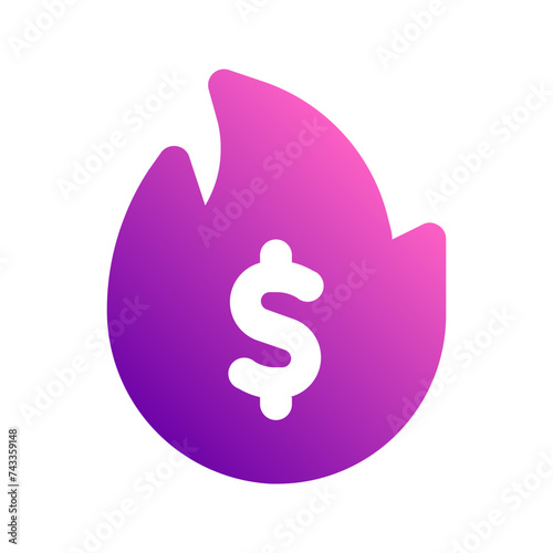 burning gradient icon