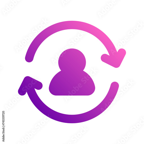 retention gradient icon
