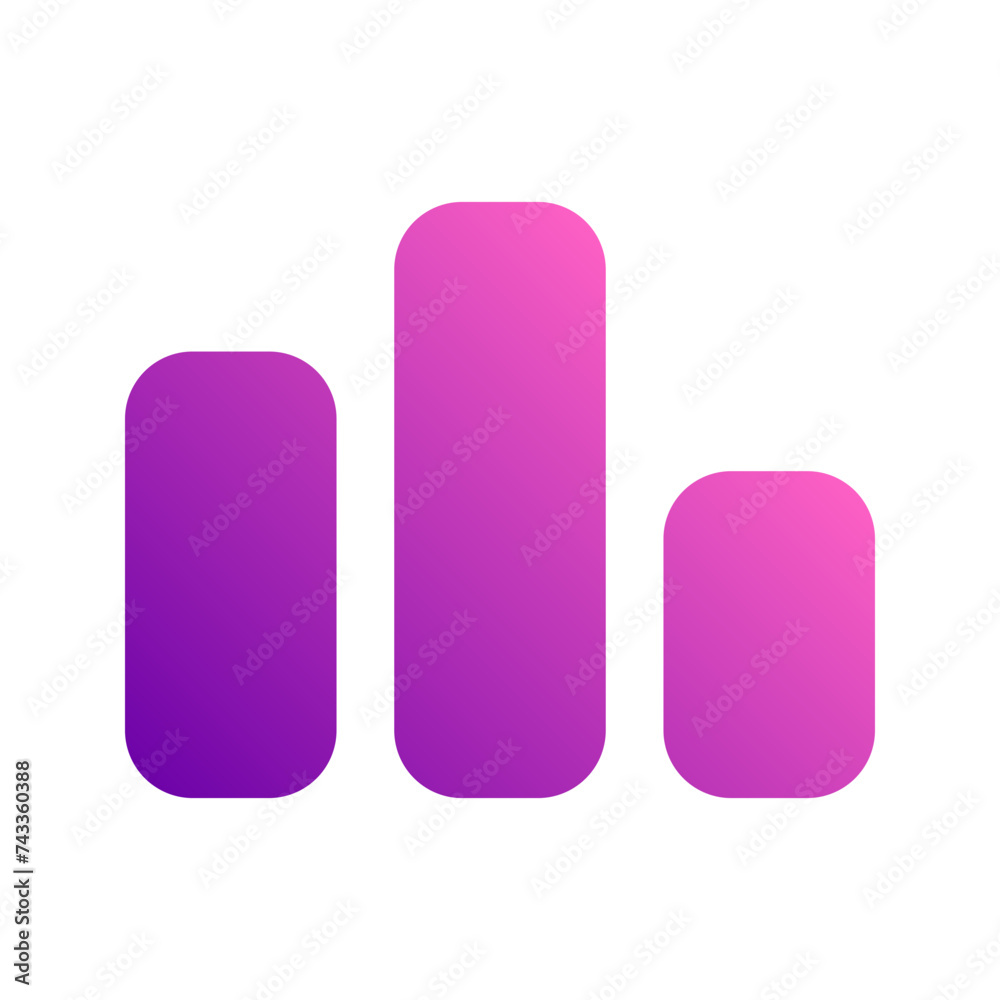 bar chart gradient icon bar chart gradient icon