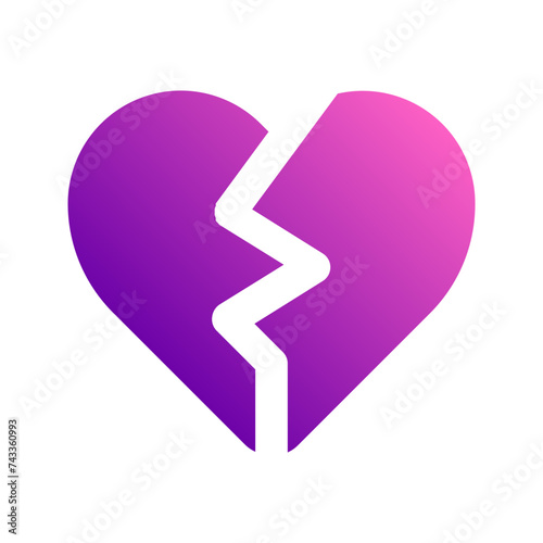 broken heart gradient icon