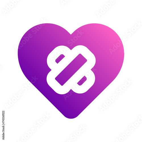 wounded heart gradient icon