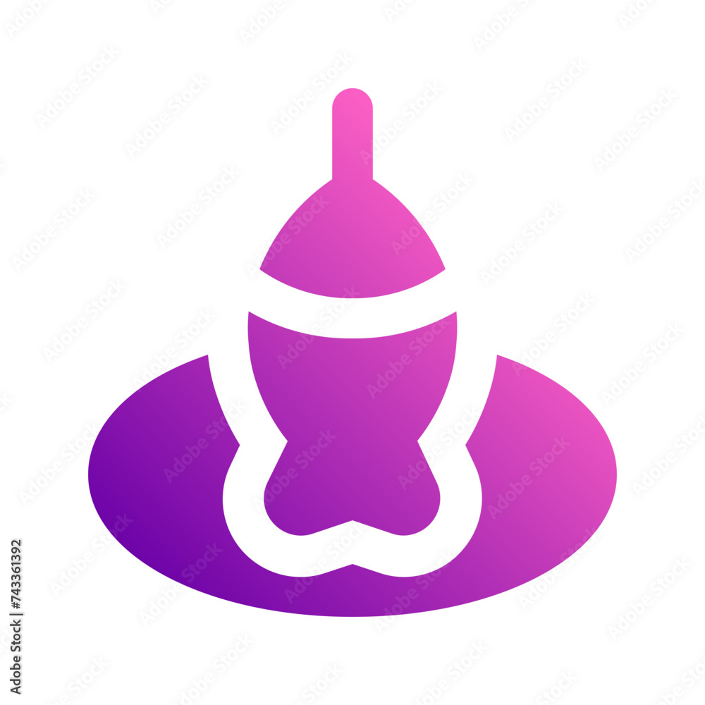 ice fishing gradient icon
