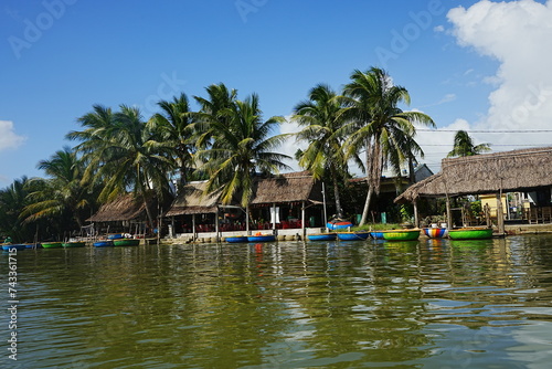 Coconut Boat in Hoi An  Vietnam -                                                                                  