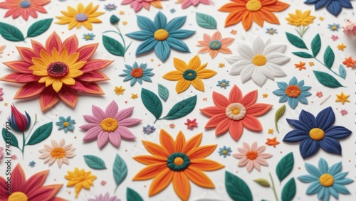 colorful flower patern