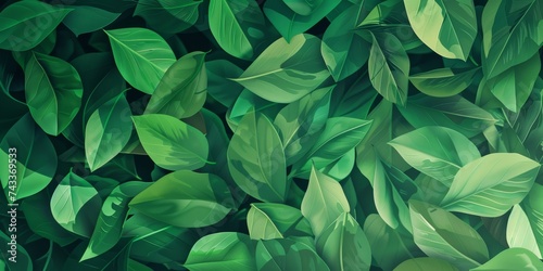 Dense foliage of layered green leaves, representing a lush and thriving natural environment.