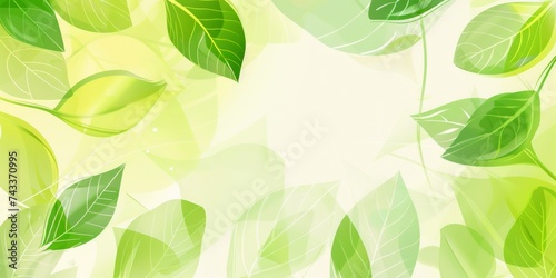 Bright and fresh green leaf design with a sunlit, translucent effect, ideal for eco-themes and spring concepts.