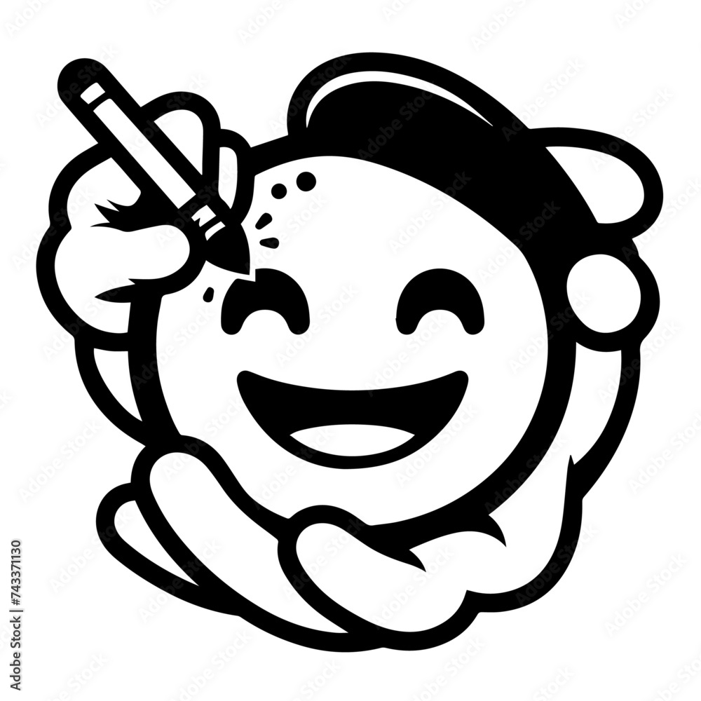 Fototapeta premium illustration of a smiley face 