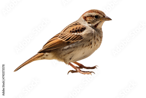 illustration of A Watchfull Sparrow, Isolated on transparent PNG background, Generative ai