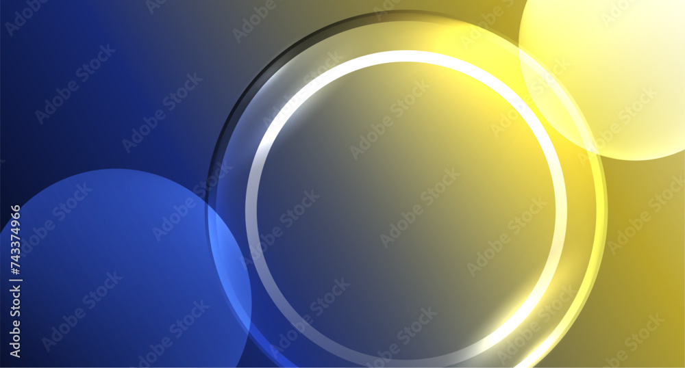 Neon glass circle copyspace for your text or product presentation geometric background. Vector illustration For Wallpaper, Banner, Background, Card, Book Illustration, landing page Neon glass circle copyspace for your text or product presentation geometric background. Vector illustration For Wallpaper, Banner, Background, Card, Book Illustration, landing page