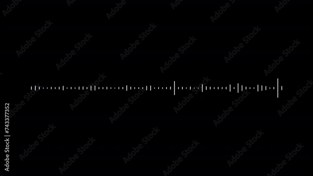 stock video footage. Minimalist wave form Audio Isolated on transparent background. Visualization sound graphic element. Sound graphic equalizer animation. Sound wave, audio spectrum simulation.