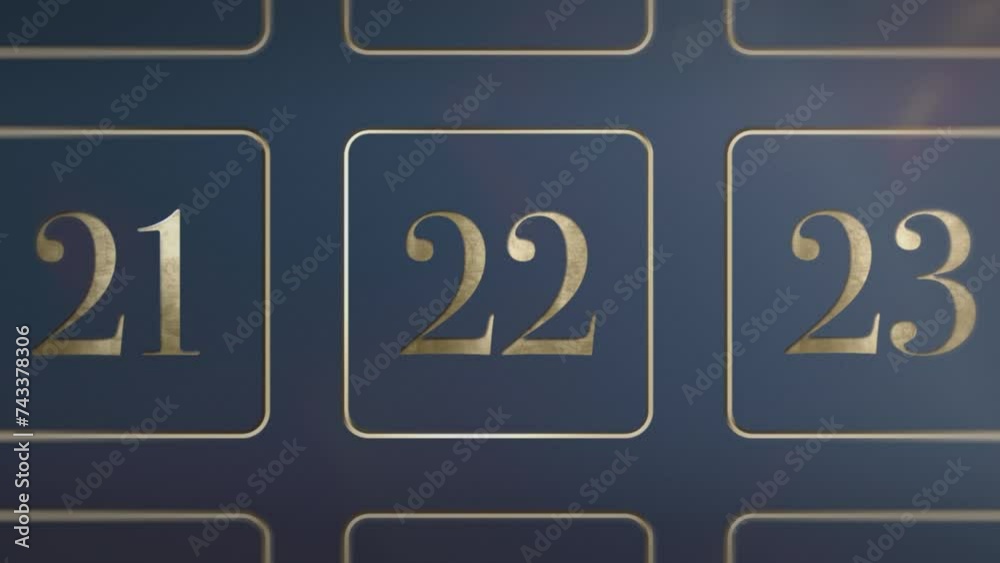 Door number 22 twenty two opening calendar reveal, updateable green ...
