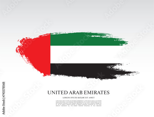 Flag of the United Arab Emirates. UAE flag.