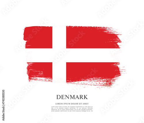 Flag of Denmark, vector illustration