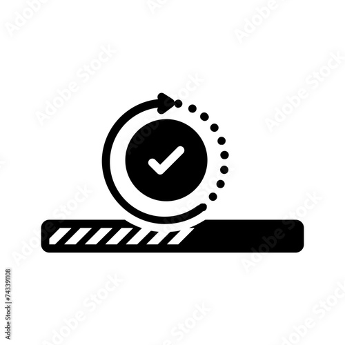 Vector solid black icon for Autocomplete
