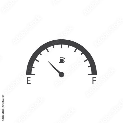 Car Fuel Indicator Icon vector
