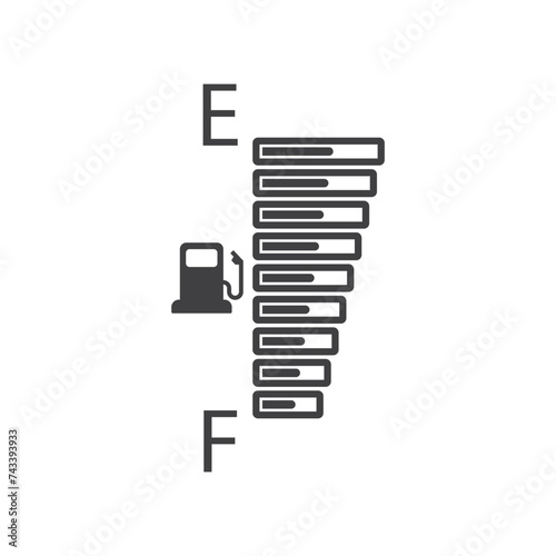 Car Fuel Indicator Icon vector