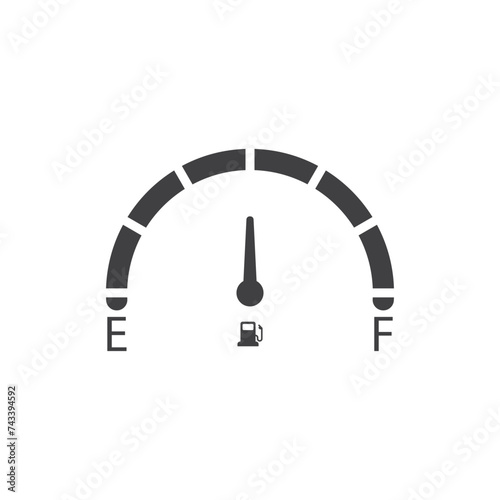 Car Fuel Indicator Icon vector