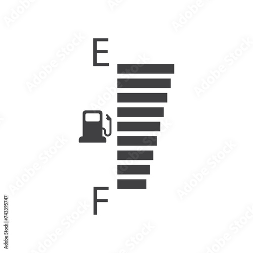 Car Fuel Indicator Icon vector