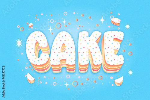 Cake Text Effect Illustrator