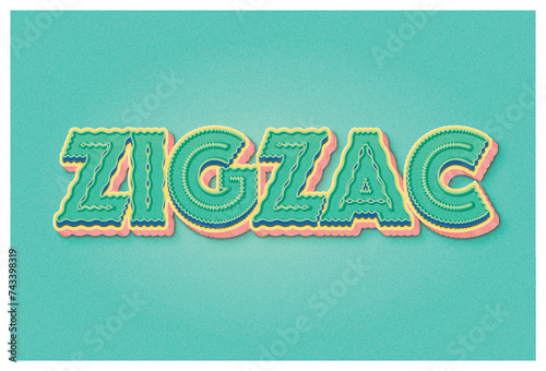 Zigzag Text Effect Illustrator