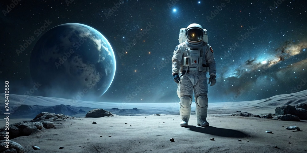 Naklejka premium Astronaut in outer space.