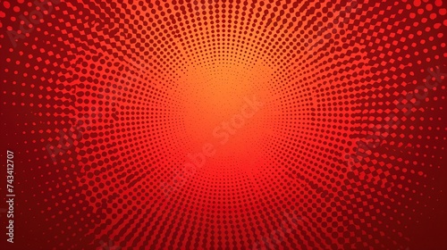 Red grunge background with sunburst. Red rays background