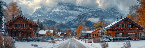 A Charming Bavarian Village With Timbered, Background Image, Background For Banner, HD