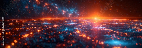 A Futuristic Cyber City With Holograms, Background Image, Background For Banner, HD