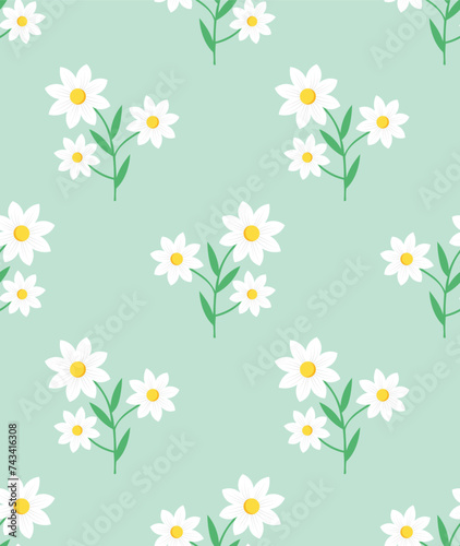 Blossom flowers booti allover seamless repeat pattern digital textile design
