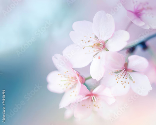 Cherry blossom with pastel background from Sweden nature © ROKA Creative