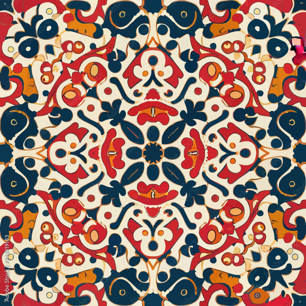 Fototapeta premium Vector art of sun flow Islamic RAMADAN Arab mandala