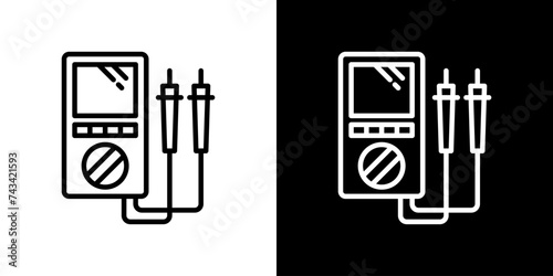 編集可能な電圧計のベクターアイコン