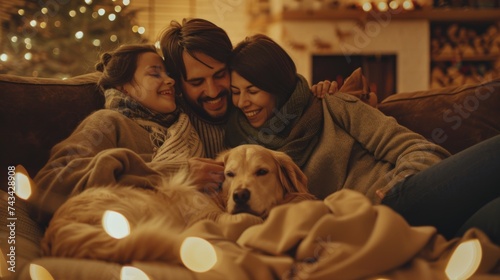 A heartwarming scene of a f...