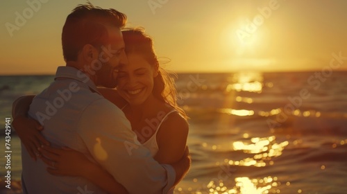 A loving couple shares a wa...