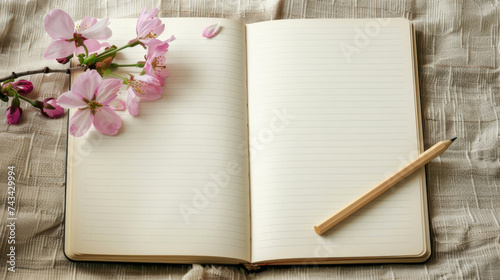 ノートと桜