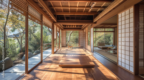 Designed with traditional Japanese principles in mind this minimalist home showcases the beauty of simplicity. From the natural materials used throughout to the open concept © Justlight