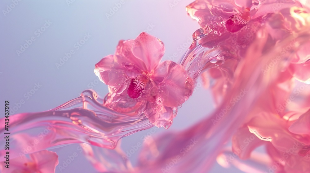 Petal Ballet: Macro shot captures orchids swaying gracefully in the afternoon sunlight, fluid movements.