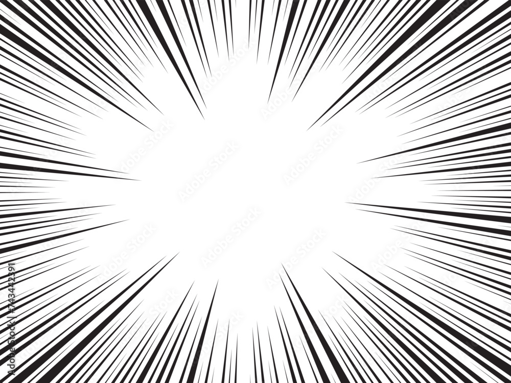 Burst light speed line anime zoom frame background. Black and white radial comics style lines background. Manga action background. Burst light speed line anime zoom frame background. Black and white radial comics style lines background. Manga action background.