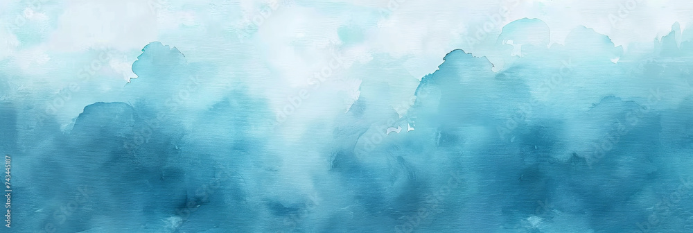 blue watercolor background banner